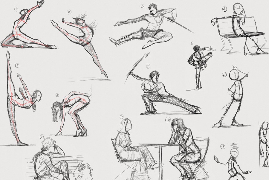 Line of Action in Poses